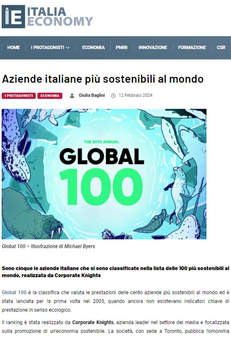 Aziende italiane più sostenibili al mondo