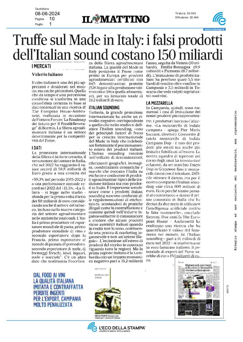 Truffe sul Made in Italy, i falsi prodotti dell'Italian sound costano 150 miliardi