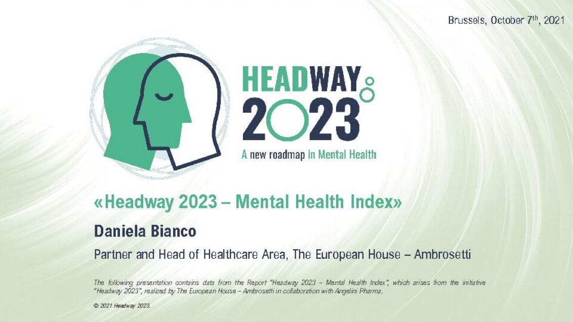 Headway 2023. Mental Health Index - Presentation by Daniela Bianco