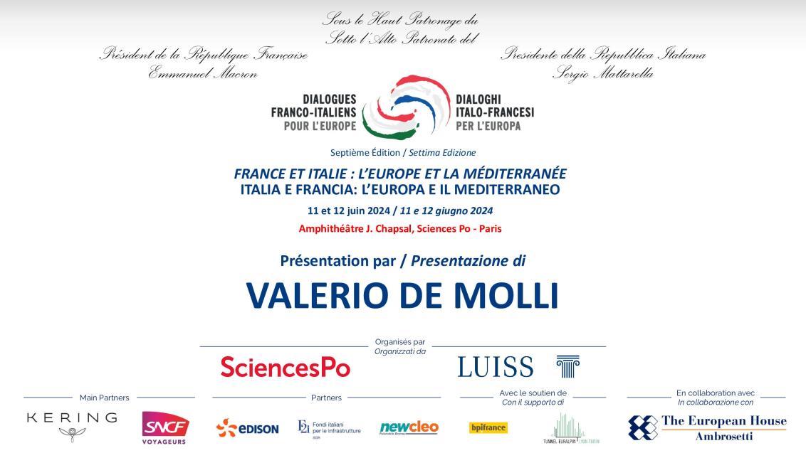 Présentation par Valerio De Molli - Dialogues franco-italiens 2024