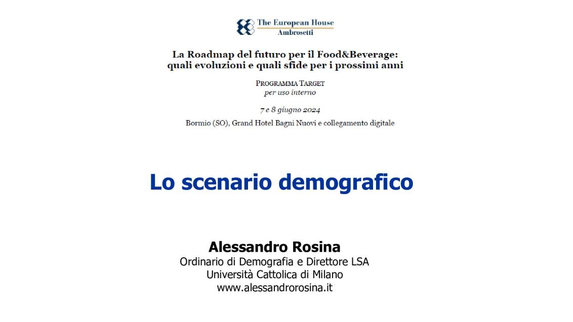 Presentazione di Alessandro Rosina - Forum Food 2024