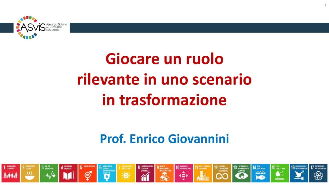 Presentation by Enrico Giovannini