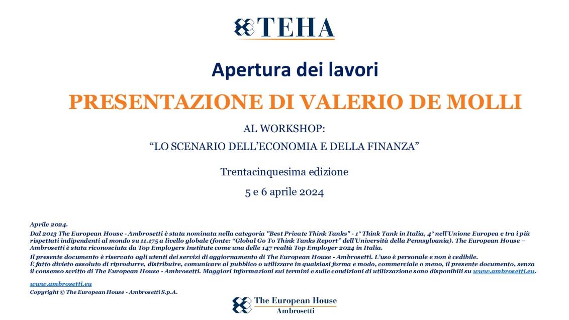 Presentazione di Valerio De Molli - Finanza 2024