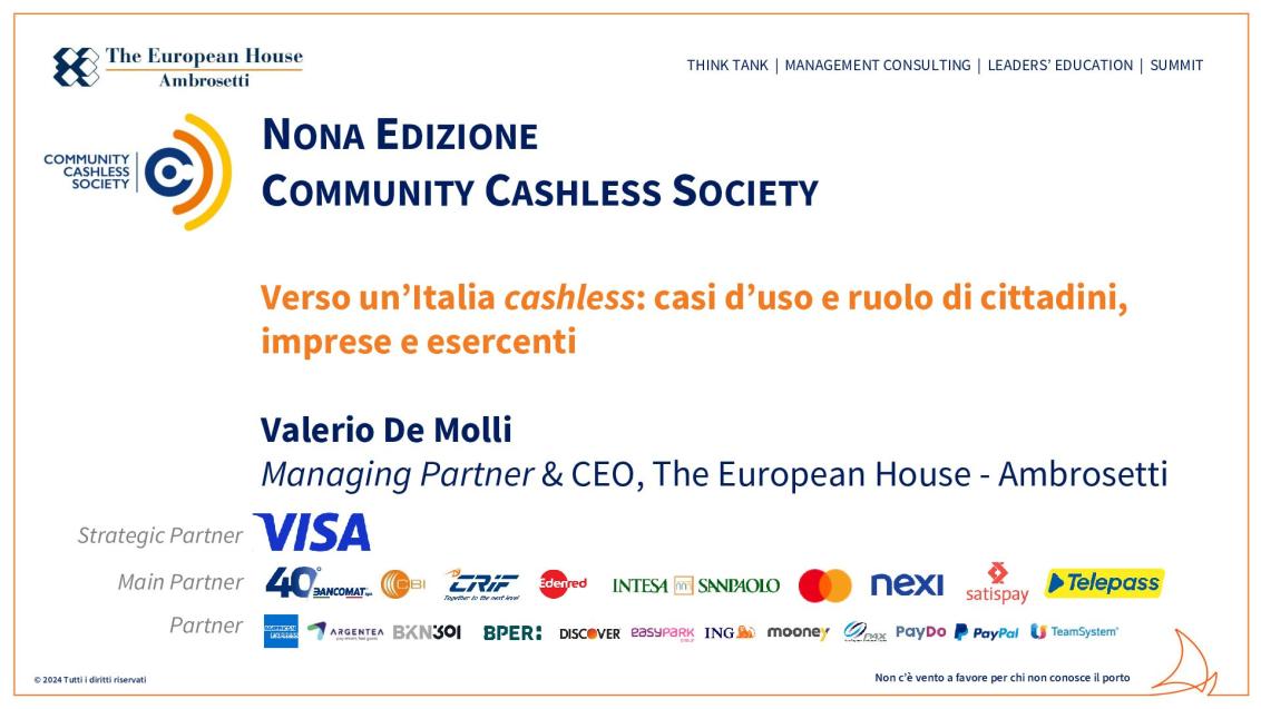 Presentazione di Valerio De Molli - Community Cashless Society 2024