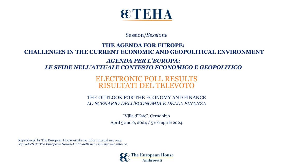 Workshop 2024 - Risultati del televoto: L'Agenda per l'Europa, le sfide nell'attuale contesto economico e geopolitico